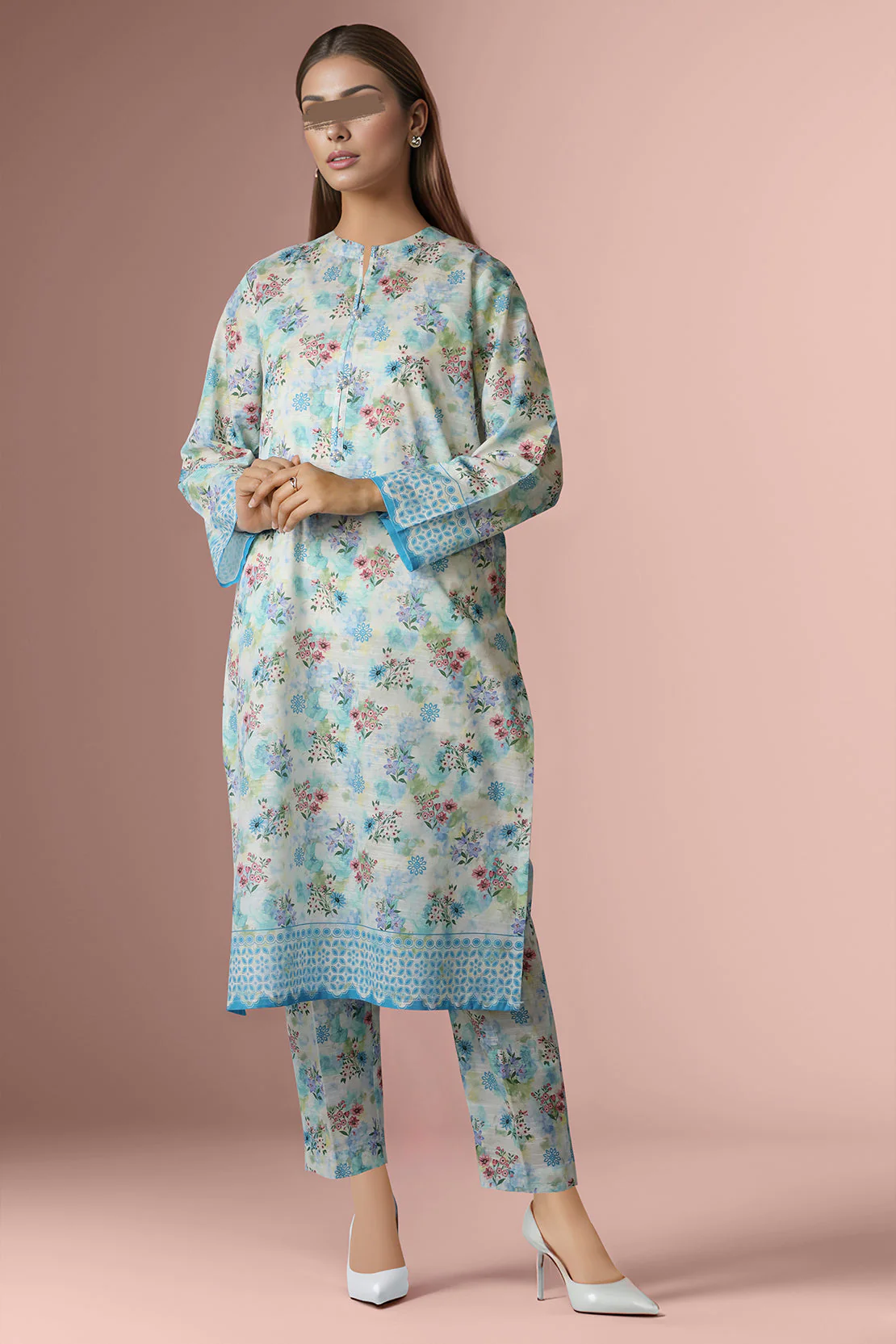 Printed Khaddar Stitched 2 Piece (Shirt/Trouser) - Image 2
