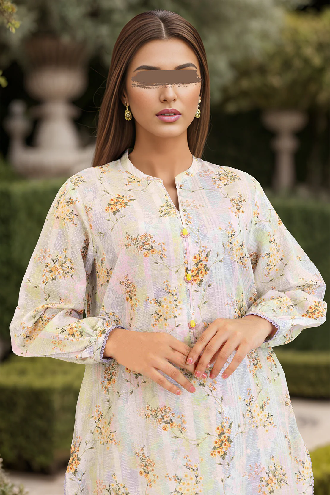 Printed Khaddar Stitched 2 Piece (Shirt/Trouser) - Image 3
