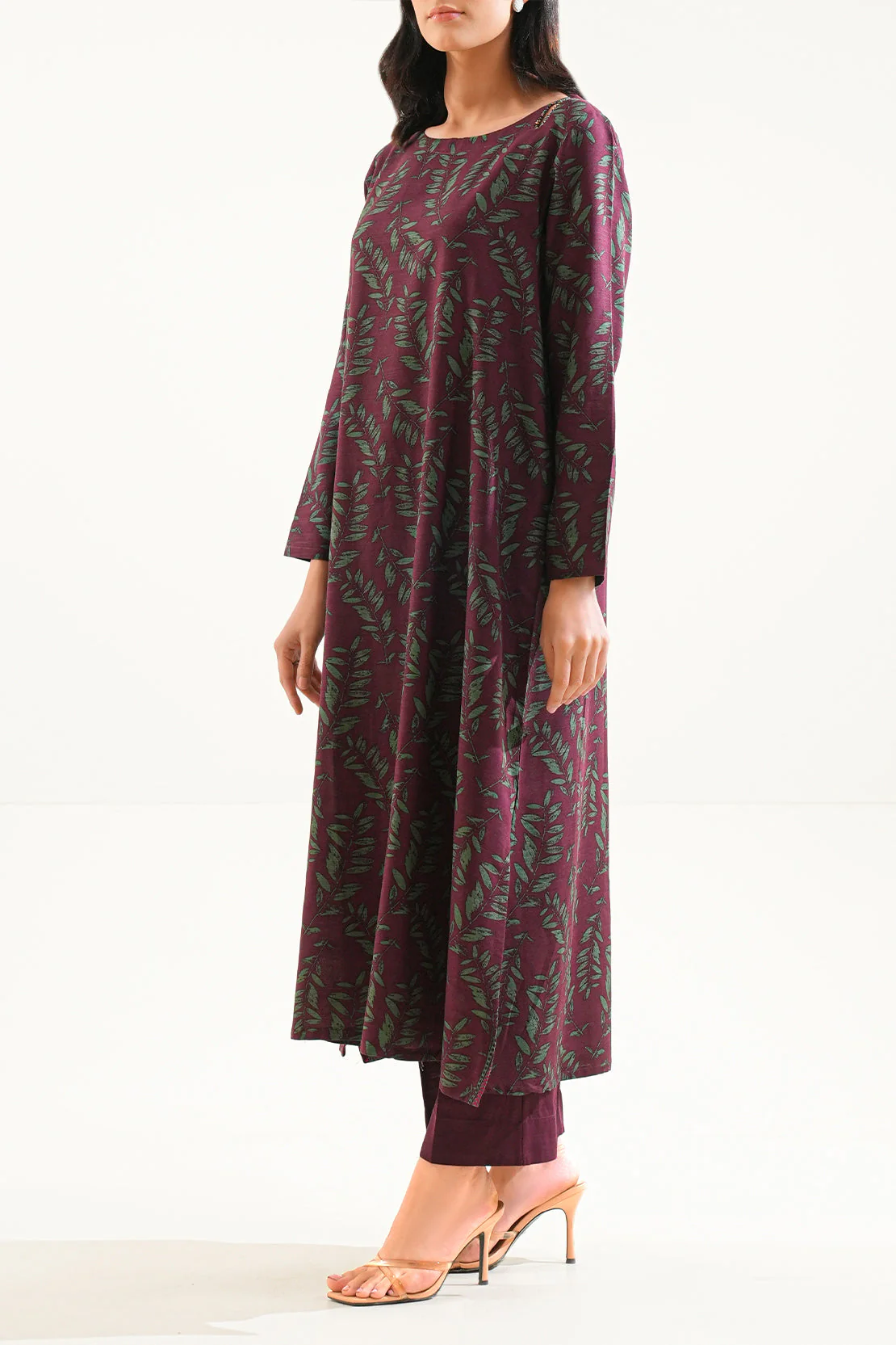 Printed Khaddar Stitched 2 Piece (Shirt/Trouser) - Image 2