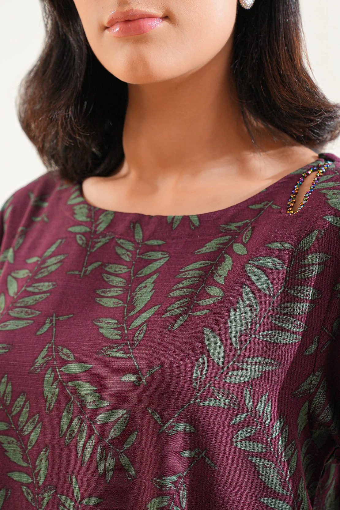 Printed Khaddar Stitched 2 Piece (Shirt/Trouser) - Image 5