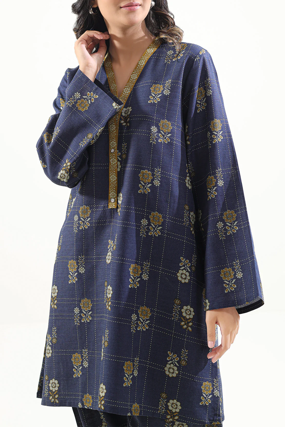 Printed Khaddar Stitched 2 Piece (Shirt/Trouser) - Image 2