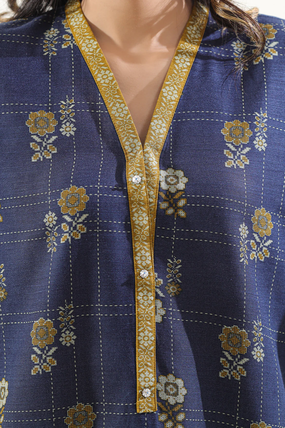 Printed Khaddar Stitched 2 Piece (Shirt/Trouser) - Image 4