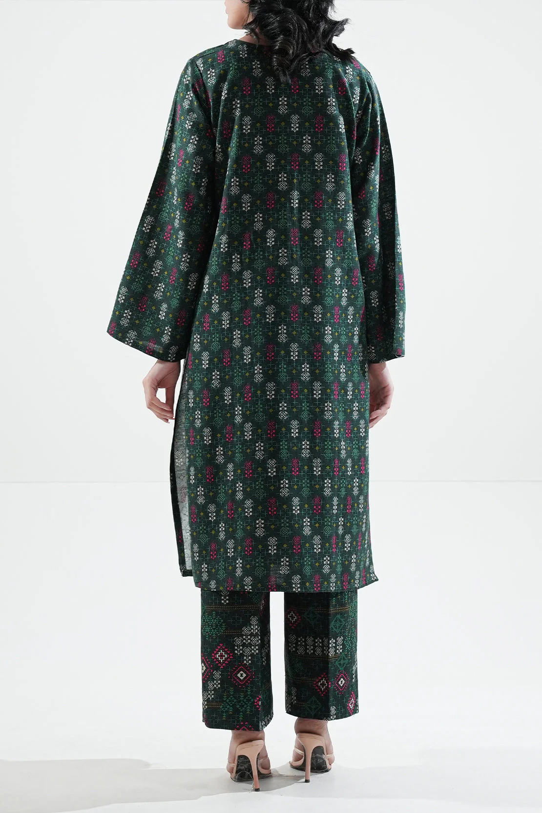 Printed Khaddar Stitched 2 Piece (Shirt/Trouser) - Image 2