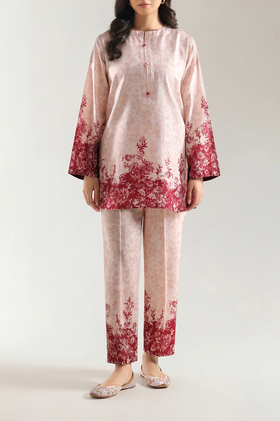 Printed Khaddar Stitched 2 Piece (Shirt/Trouser)