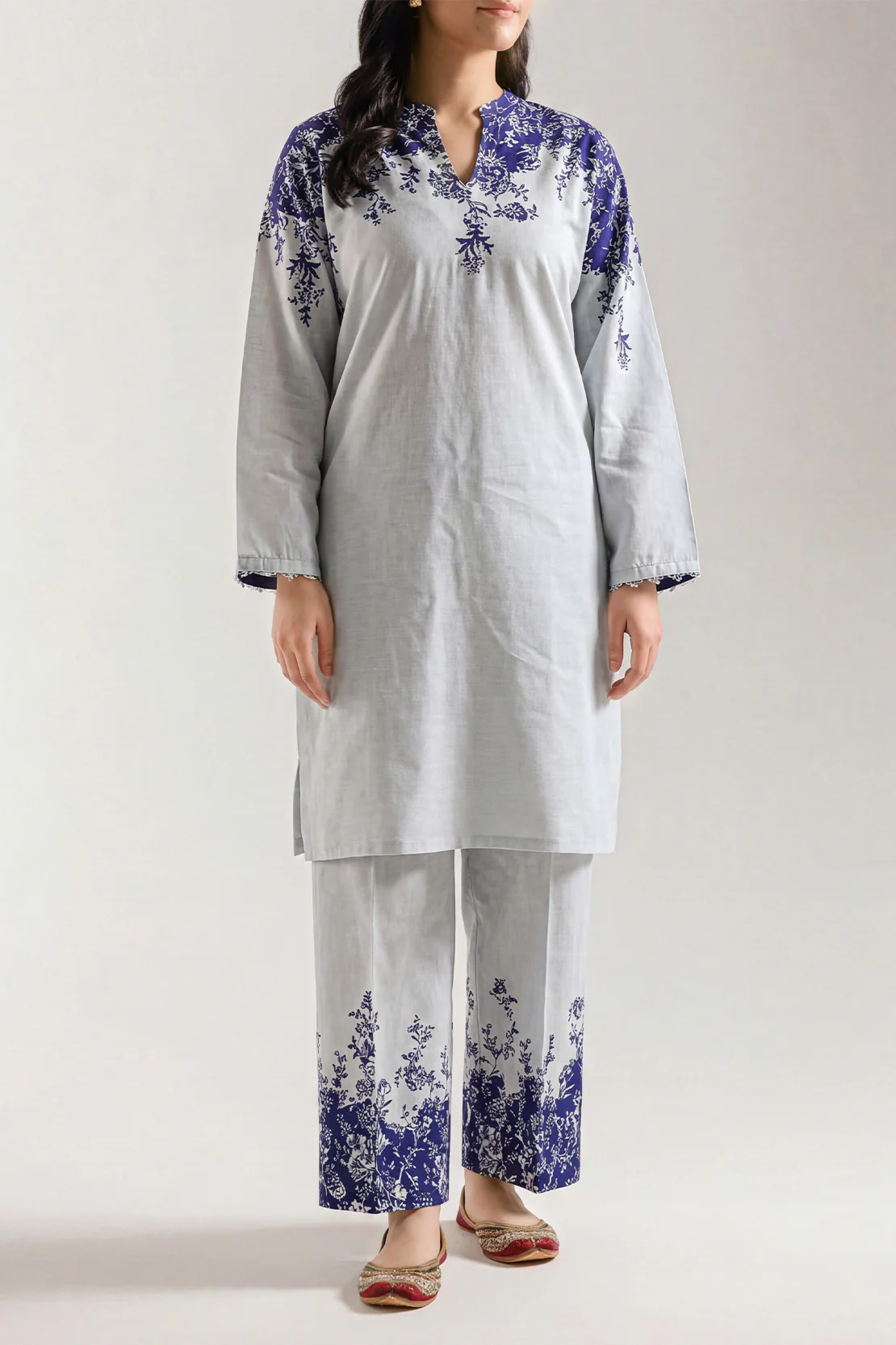 Printed Khaddar Stitched 2 Piece (Shirt/Trouser)