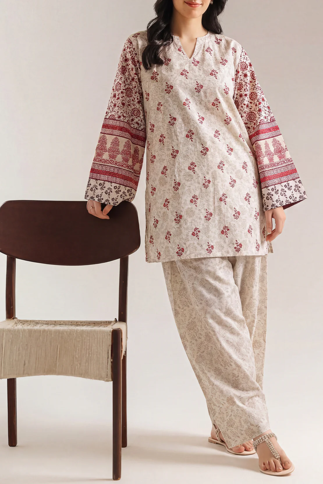 Printed Khaddar Stitched 2 Piece (Shirt/Trouser)
