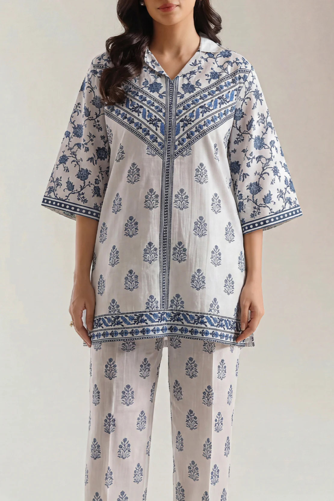 Printed Khaddar Stitched 2 Piece (Shirt/Trouser)