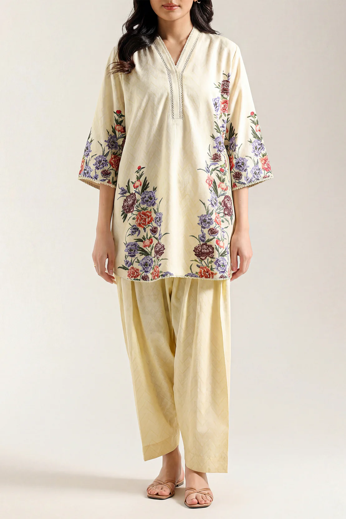 Printed Khaddar Stitched 2 Piece (Shirt/Trouser)