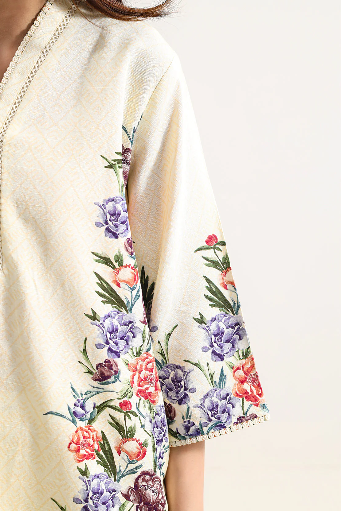 Printed Khaddar Stitched 2 Piece (Shirt/Trouser) - Image 5
