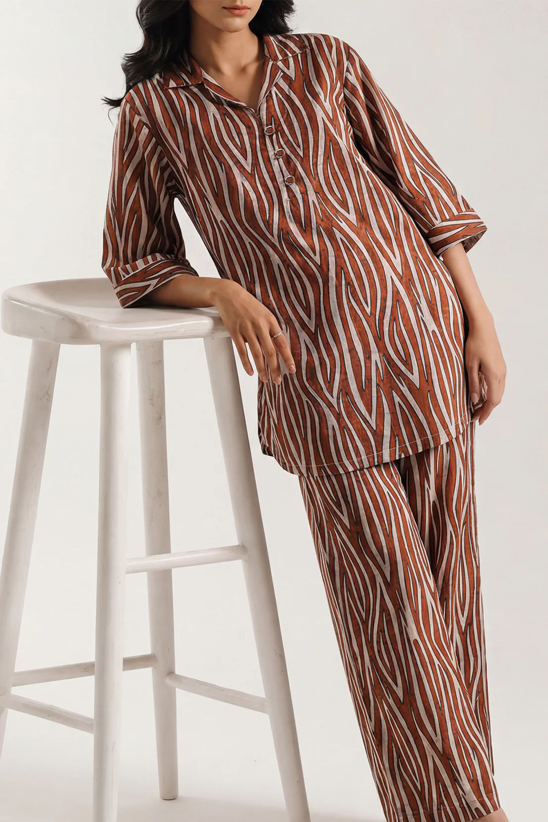 Printed Khaddar Stitched 2 Piece (Shirt/Trouser)