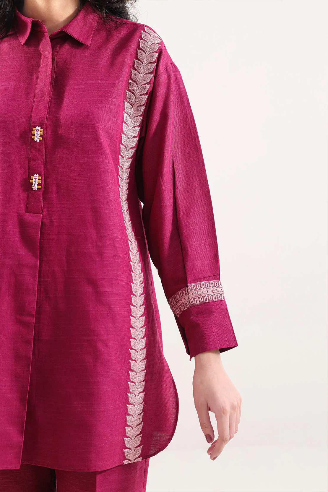 Printed Khaddar Stitched 2 Piece (Shirt/Trouser) - Image 4