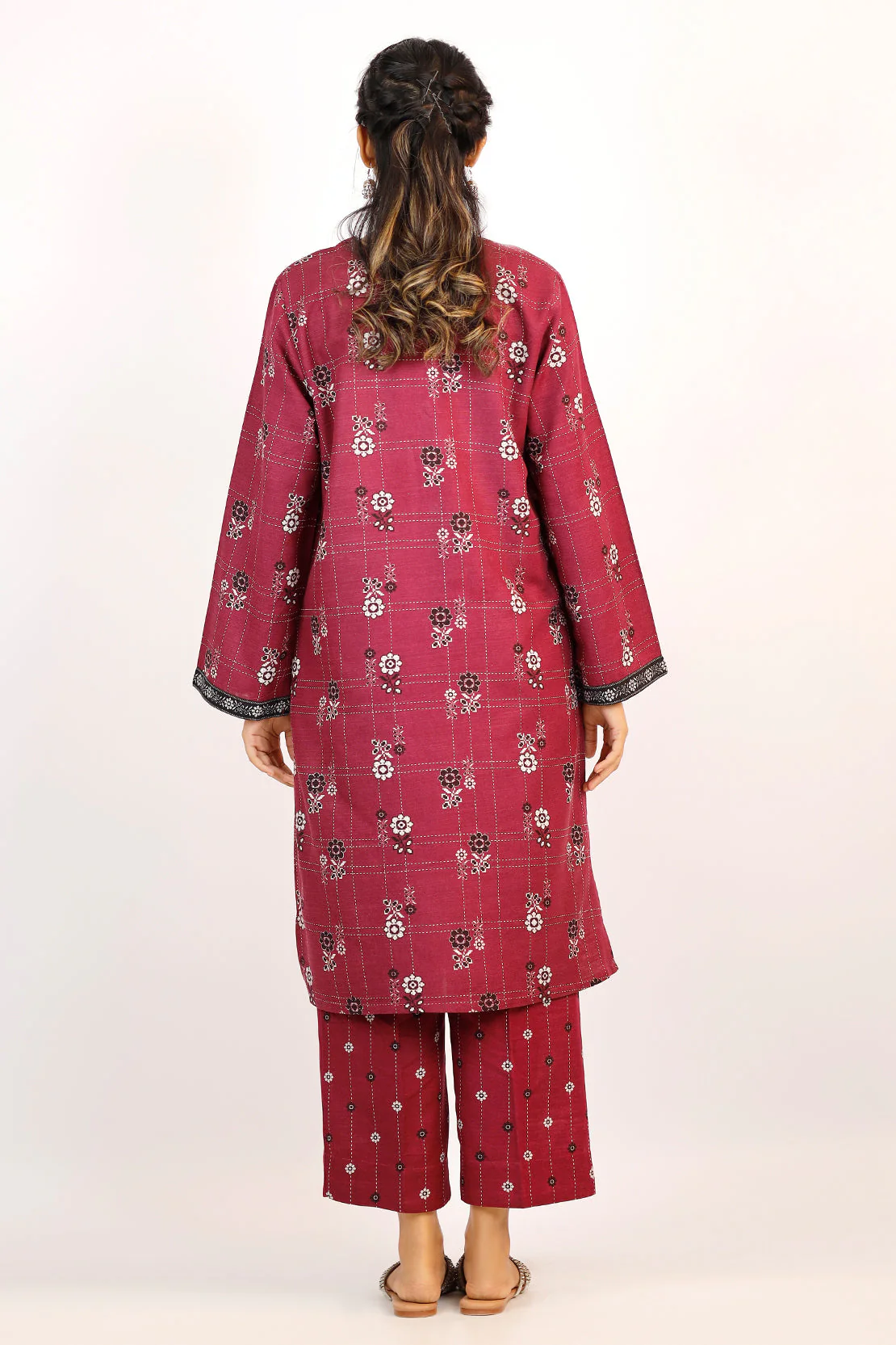 Printed Khaddar Stitched 2Piece (Shirt/Trouser) - Image 2