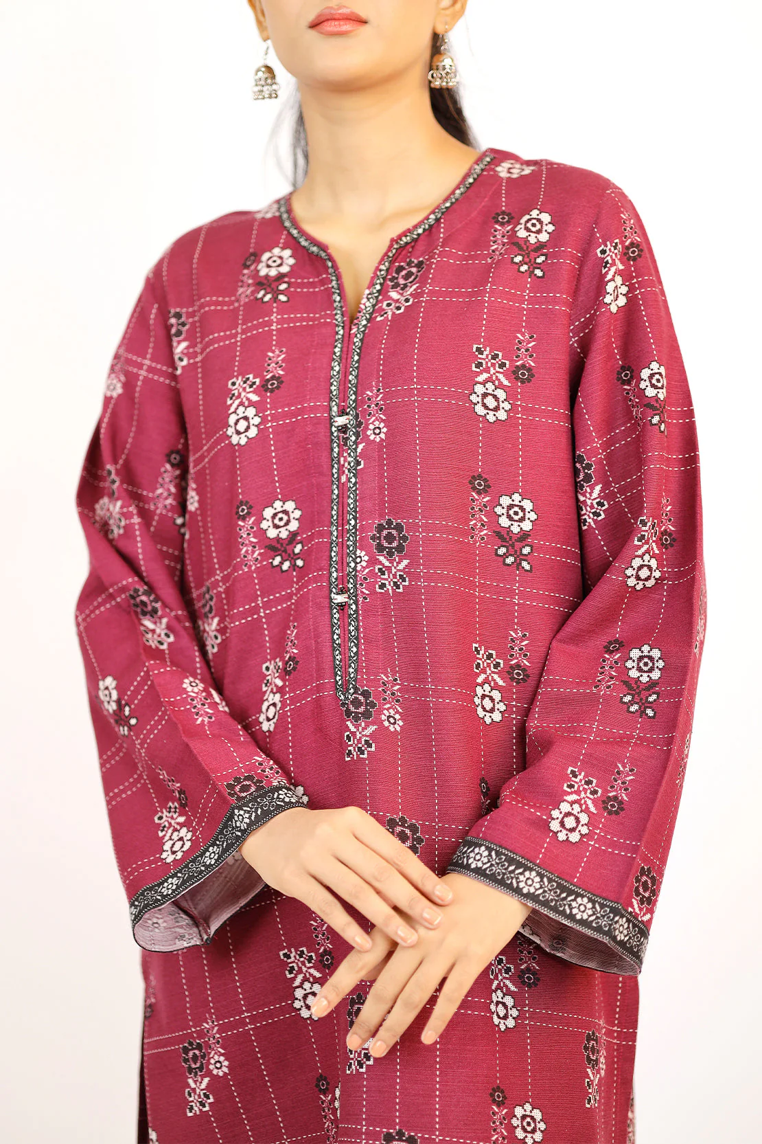 Printed Khaddar Stitched 2Piece (Shirt/Trouser) - Image 3