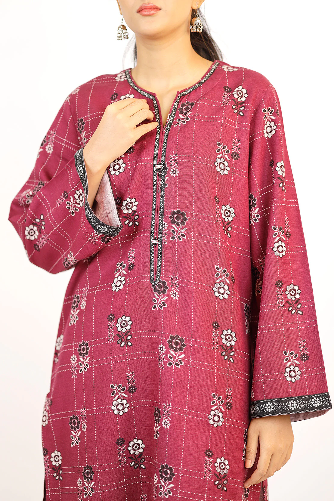Printed Khaddar Stitched 2Piece (Shirt/Trouser) - Image 4