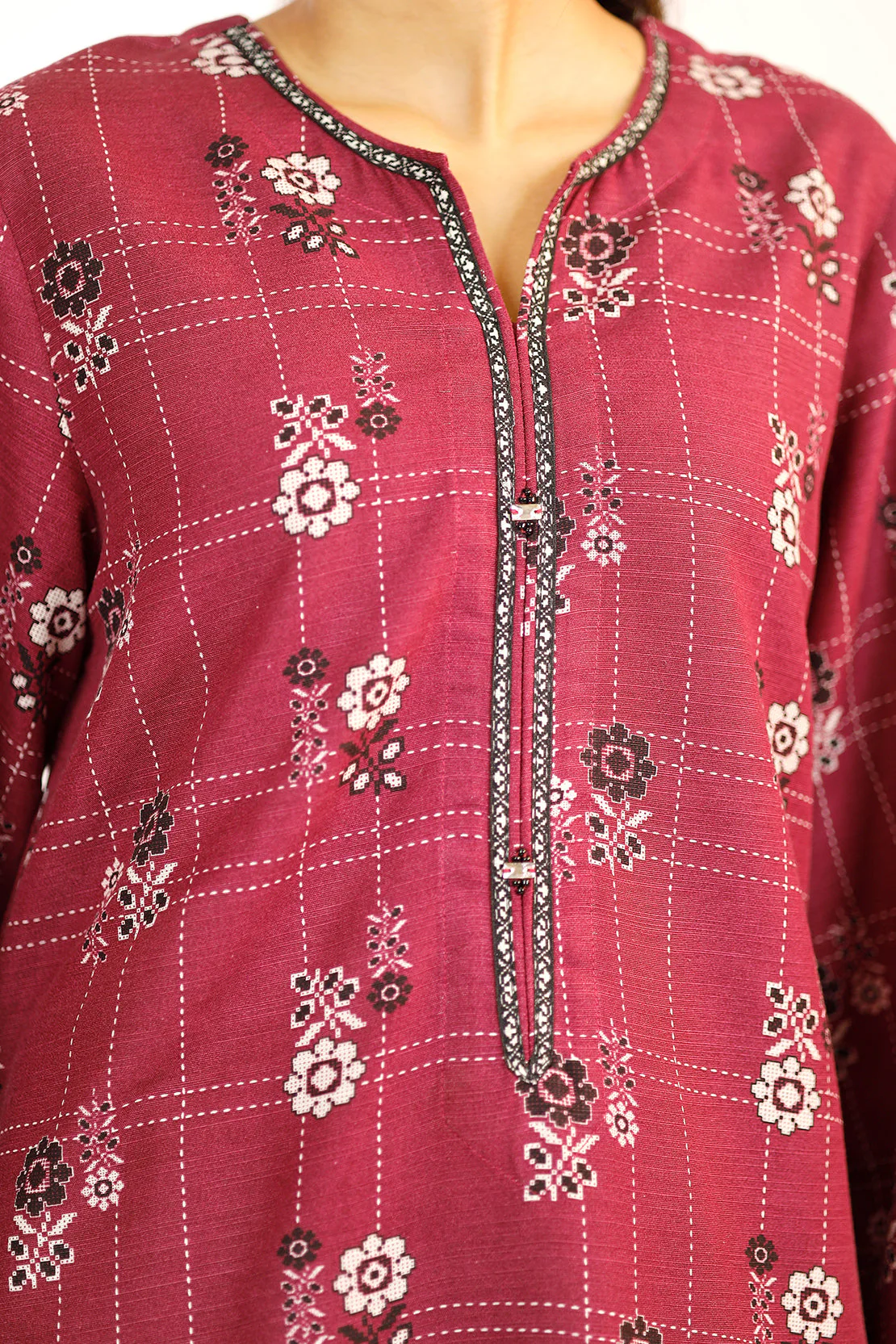 Printed Khaddar Stitched 2Piece (Shirt/Trouser) - Image 5