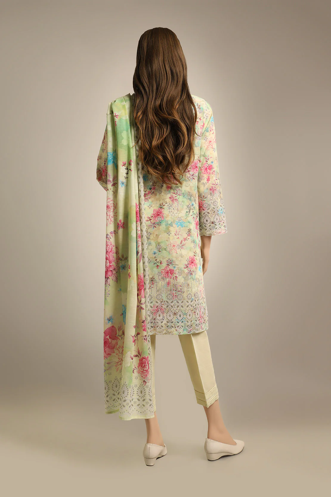 Printed Khaddar Stitched 3 Piece - Image 2