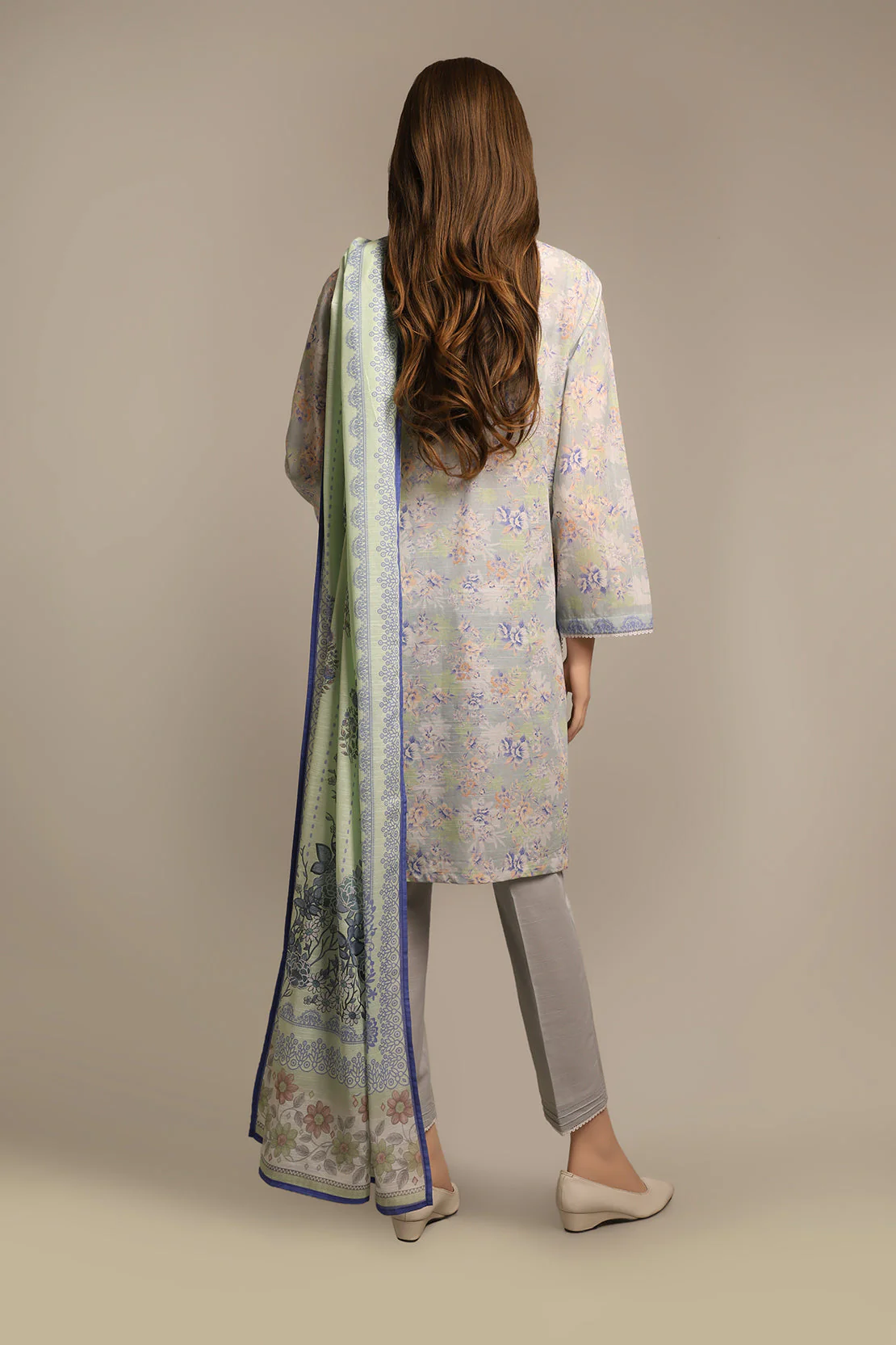 Printed Khaddar Stitched 3 Piece - Image 2