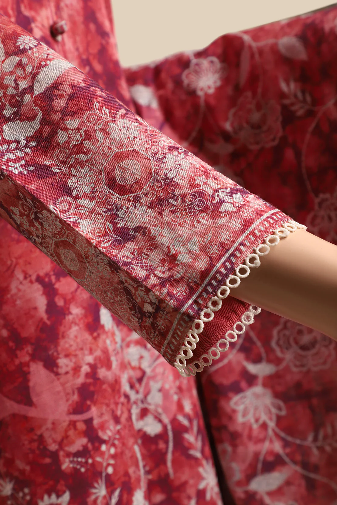 Printed Khaddar Stitched 3 Piece - Image 4