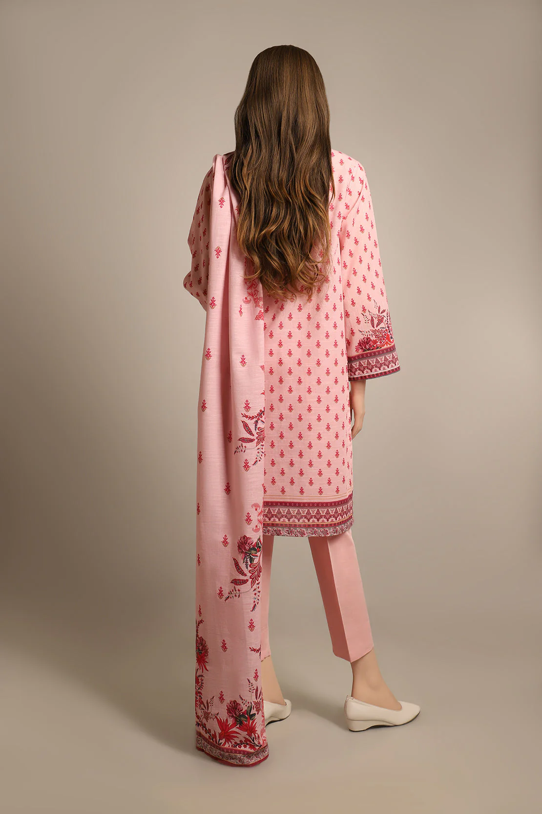 Printed Khaddar Stitched 3 Piece - Image 2
