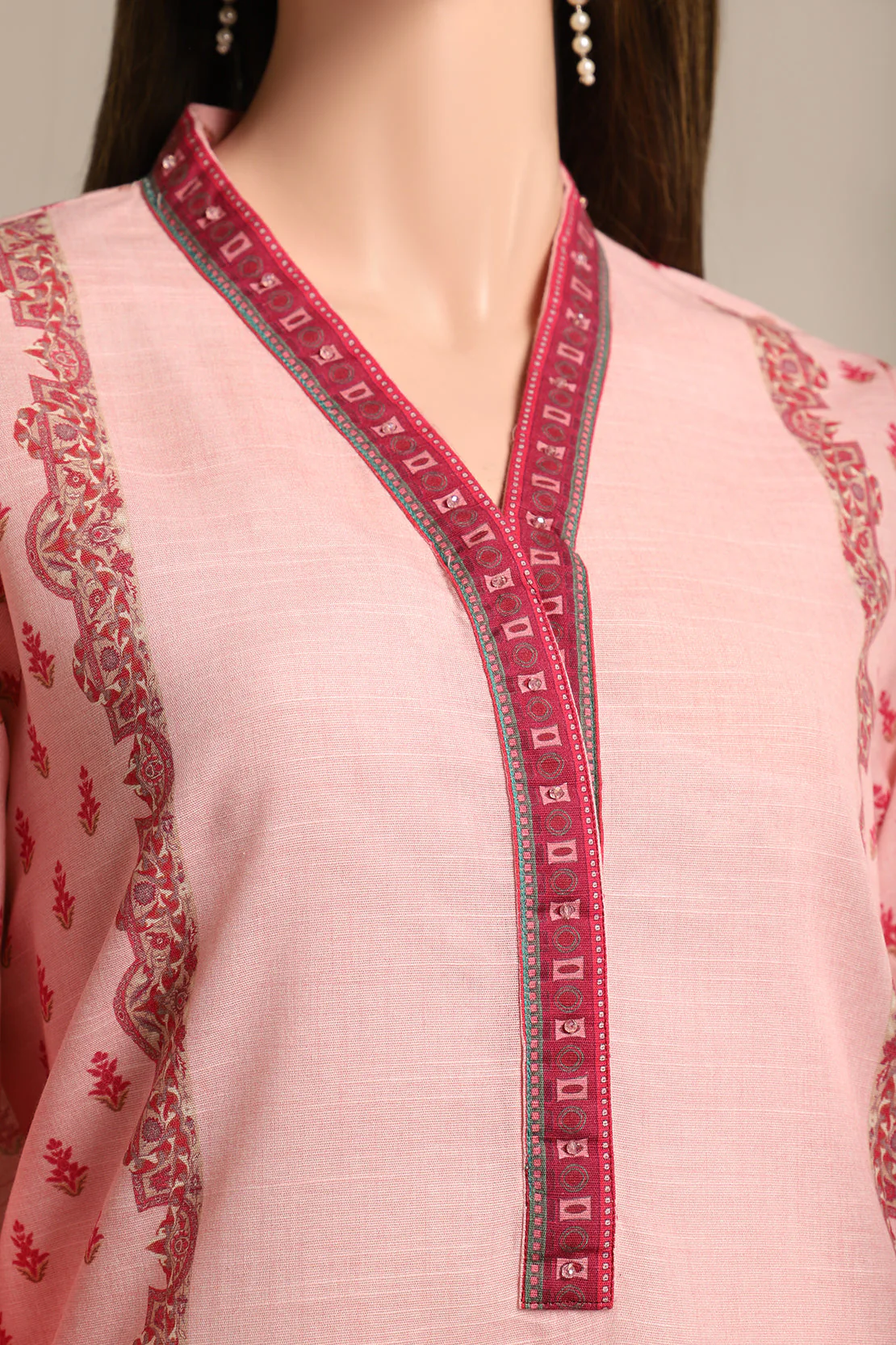 Printed Khaddar Stitched 3 Piece - Image 3