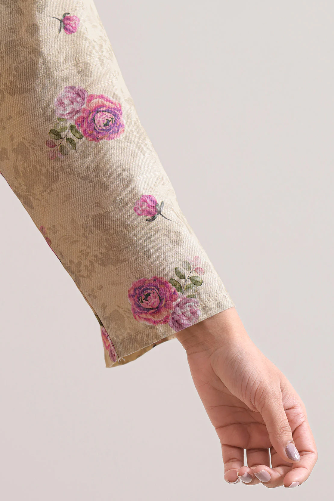 Printed Khaddar Stitched 3 Piece - Image 4