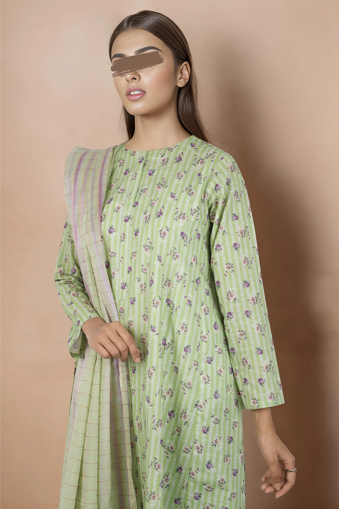 Printed Khaddar Stitched 3 Piece - Image 3
