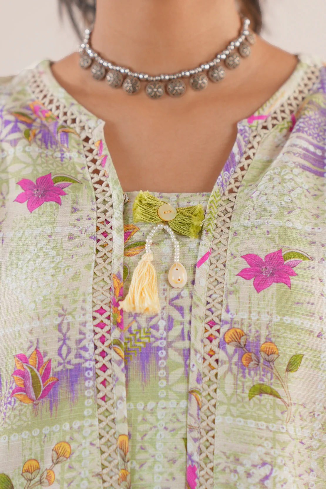 Printed Khaddar Stitched 3 Piece - Image 6