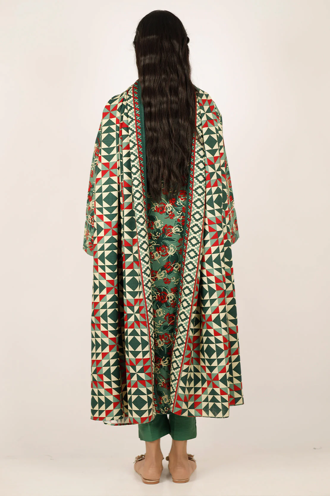Printed Khaddar Stitched 3 Piece - Image 5