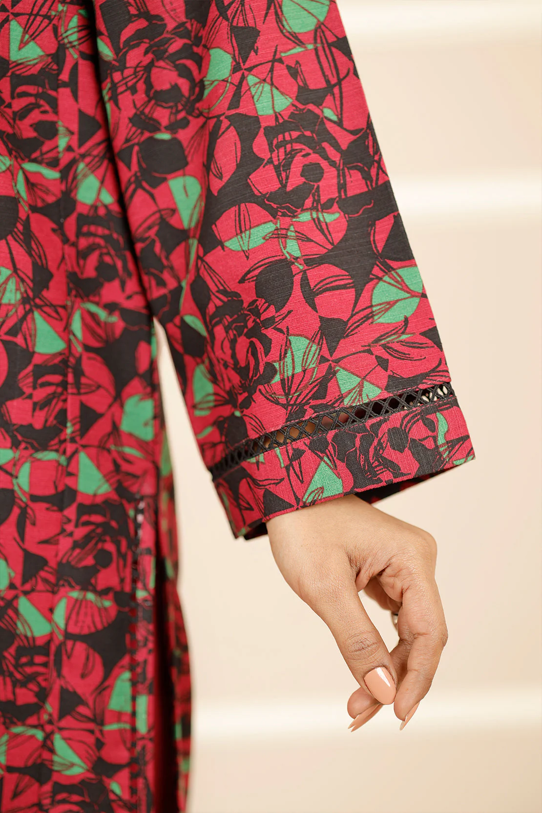 Printed Khaddar Stitched 3 Piece - Image 6