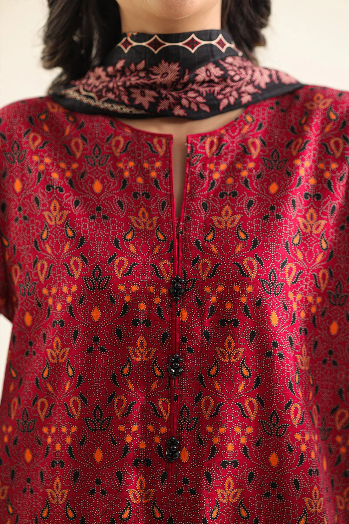 Printed Khaddar Stitched 3 Piece - Image 5