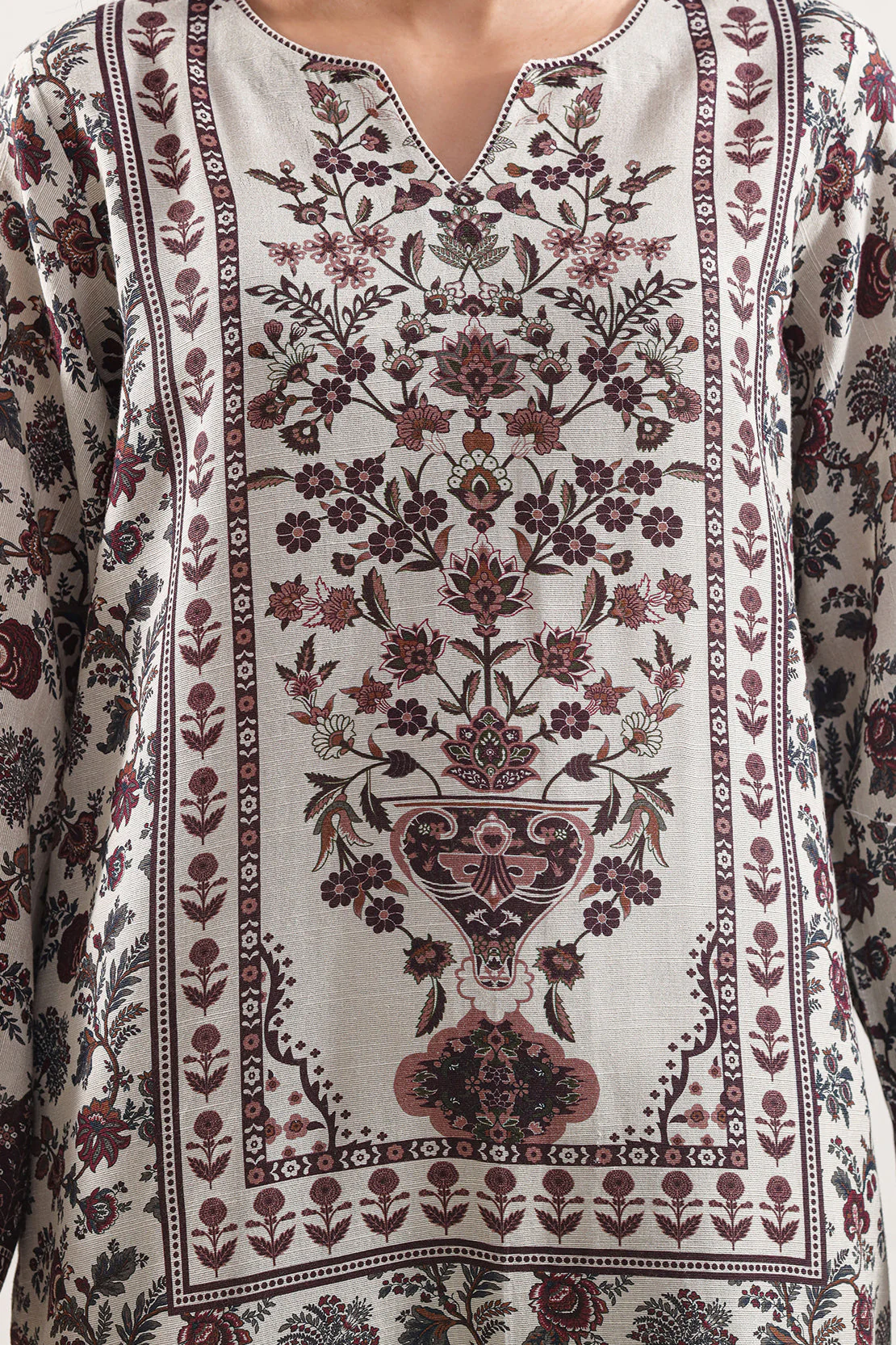 Printed Khaddar Stitched 3 Piece - Image 5