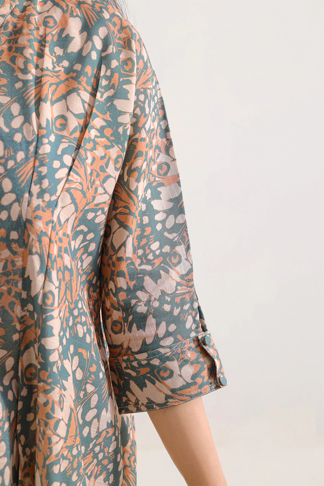 Printed Khaddar Stitched Dress - Image 6