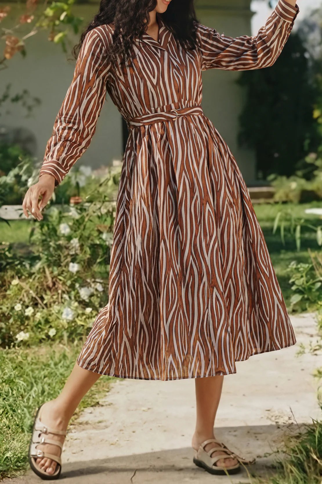 Printed Khaddar Stitched Dress