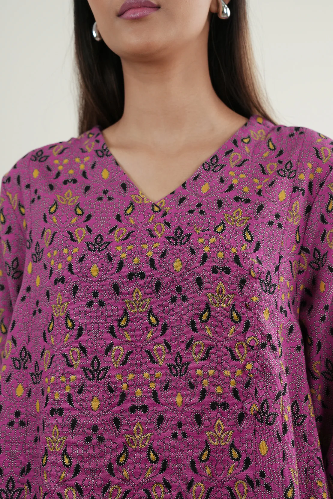 Printed Khaddar Stitched Shirt - Image 7