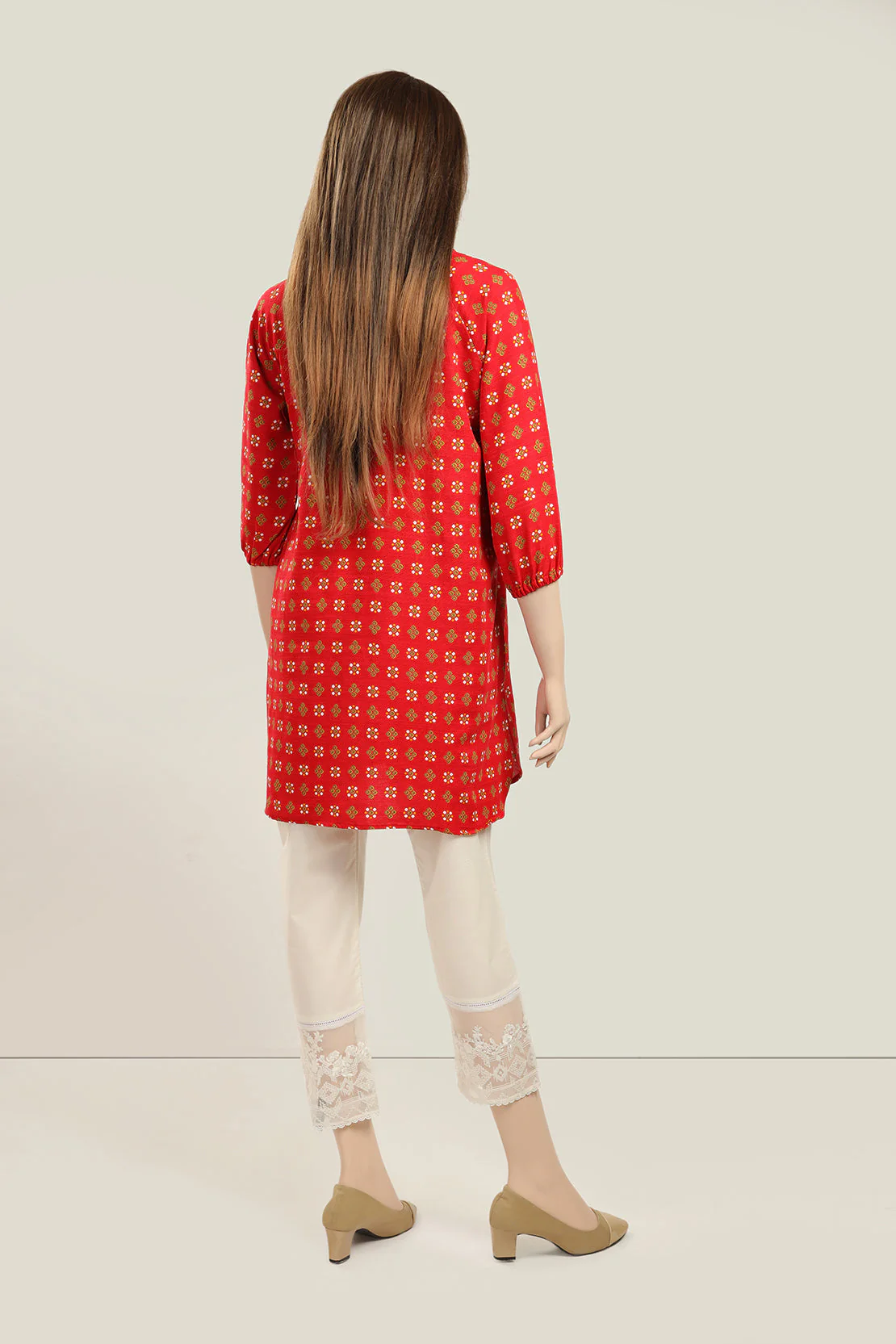 Printed Khaddar Stitched Shirt - Image 2