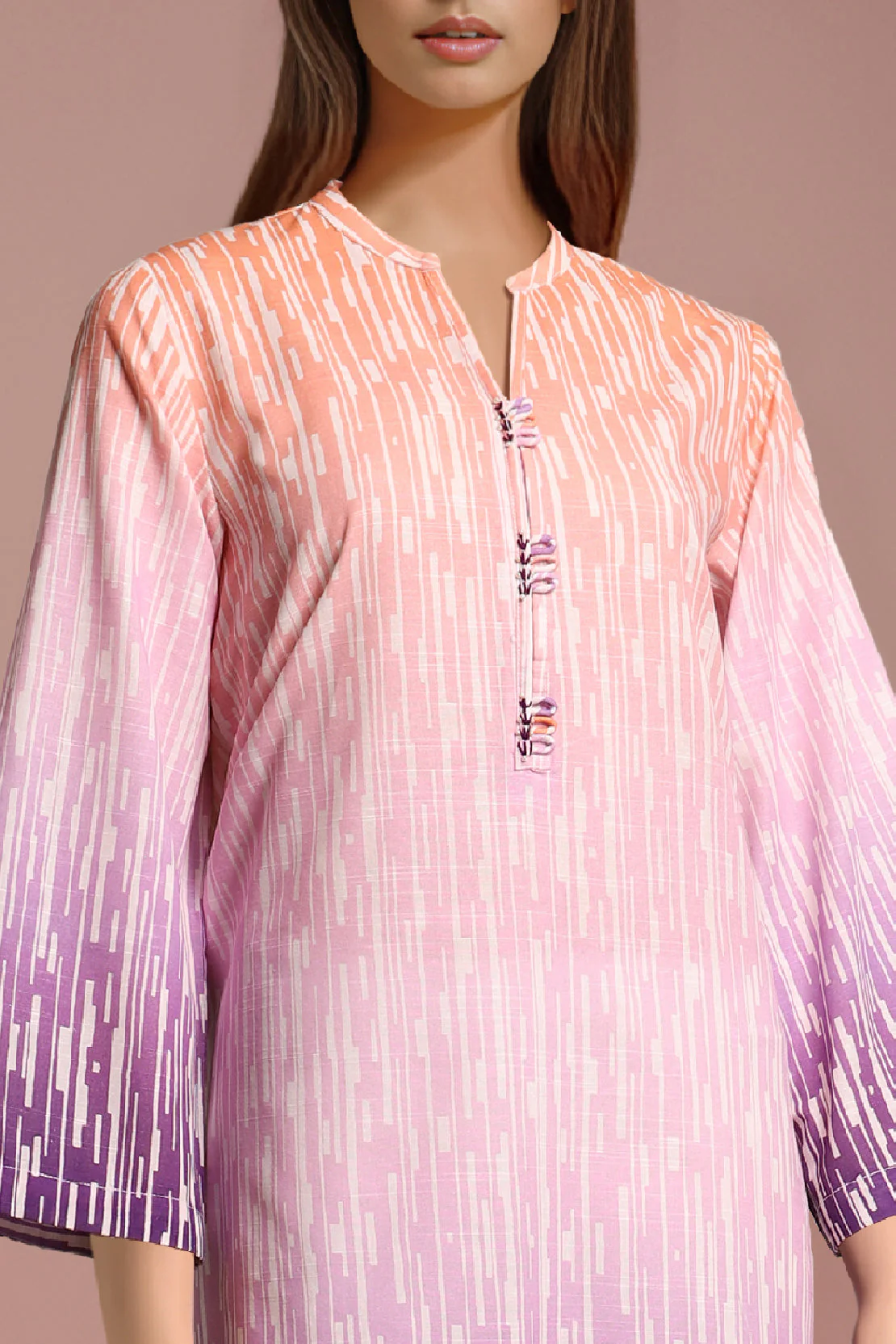 Printed Khaddar Stitched Shirt