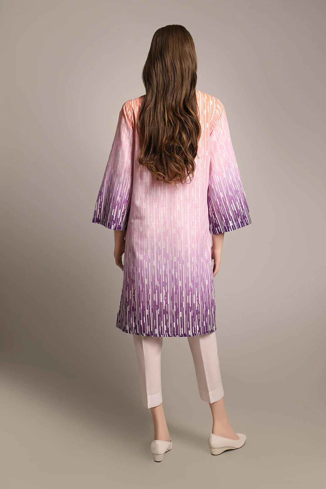 Printed Khaddar Stitched Shirt - Image 3