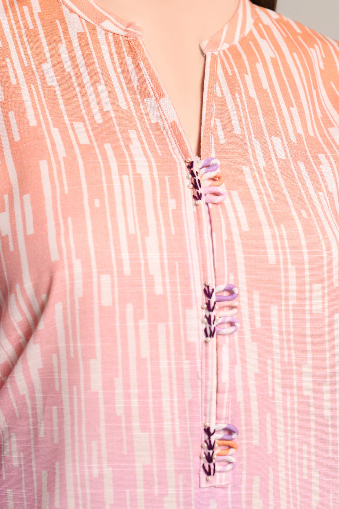 Printed Khaddar Stitched Shirt - Image 4