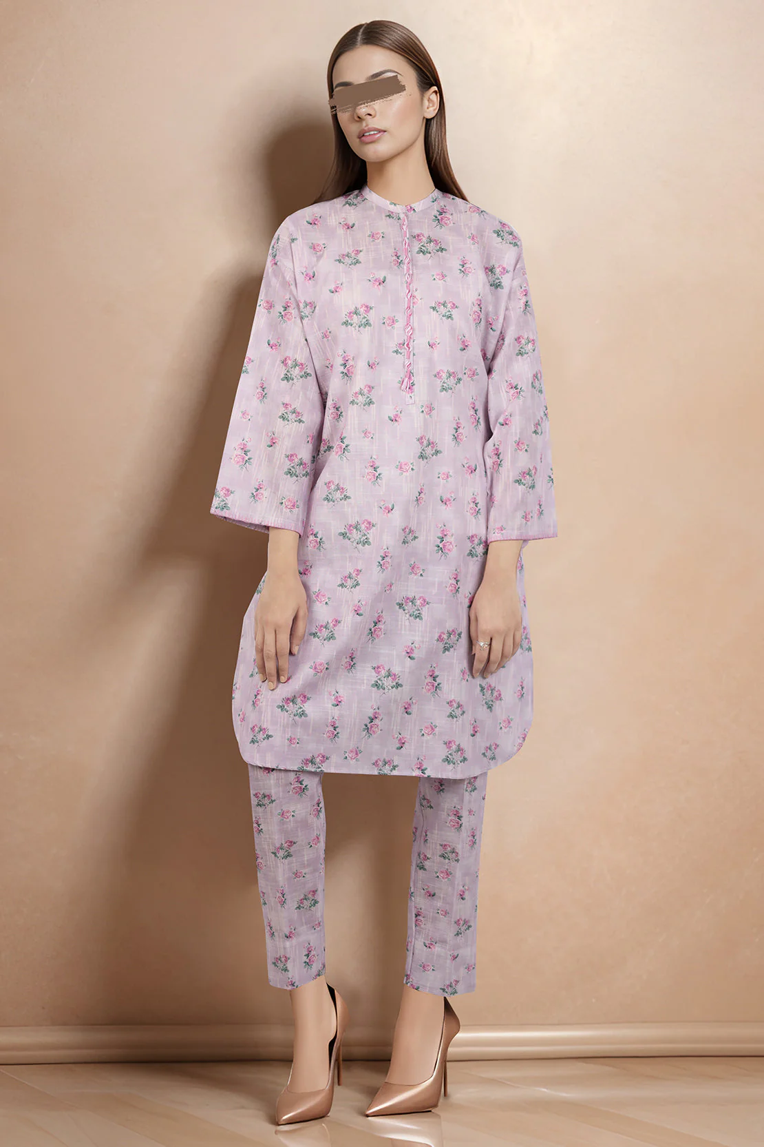 Printed Khaddar Stitched Shirt - Image 2
