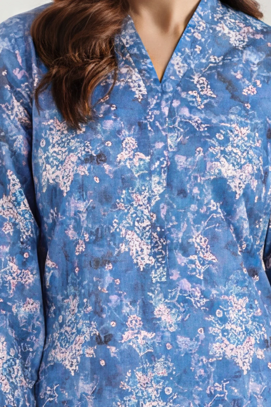 Printed Khaddar Stitched Shirt - Image 3