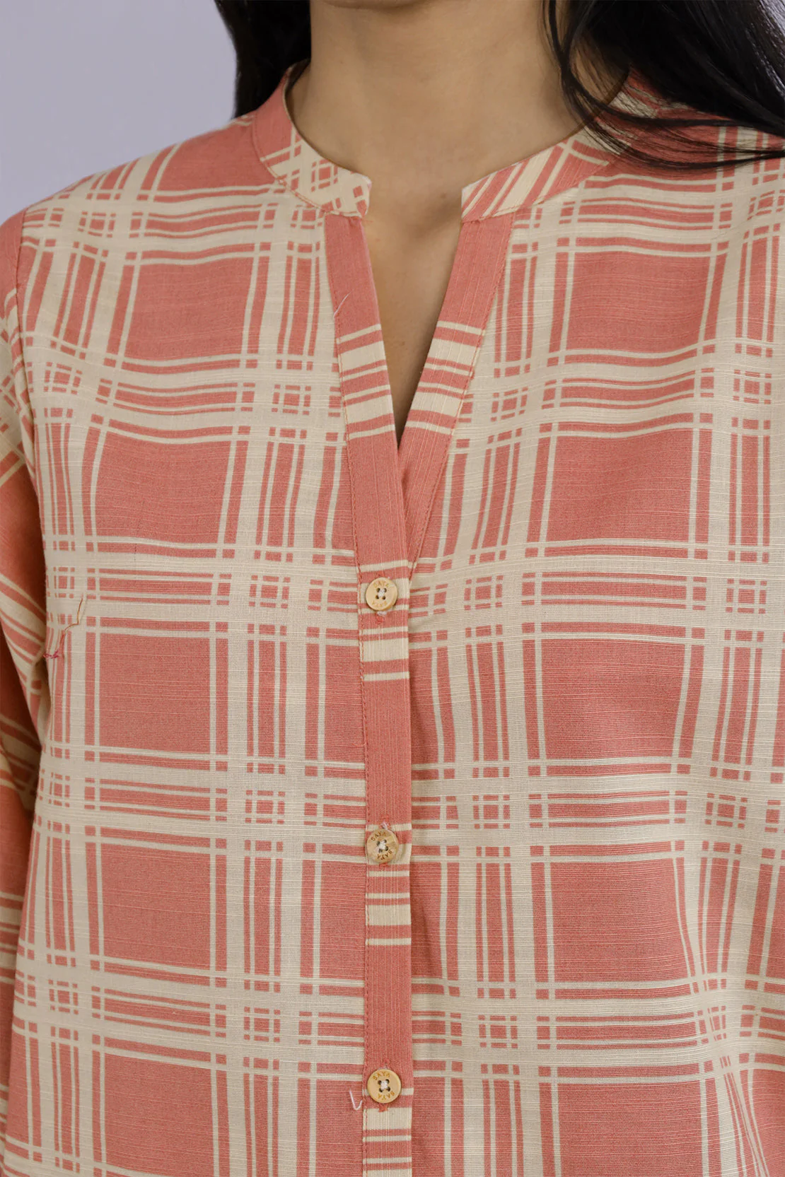 Printed Khaddar Stitched Shirt - Image 5
