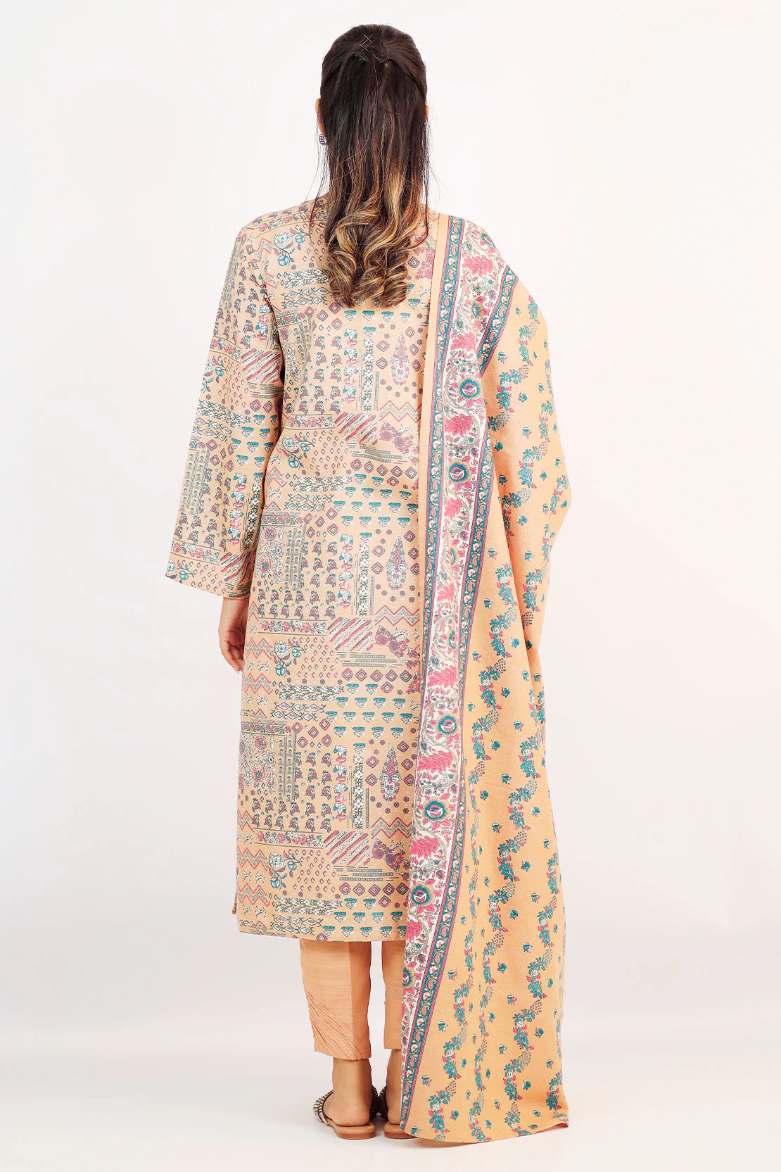 Printed Khaddar Stitched Shirt - Image 3