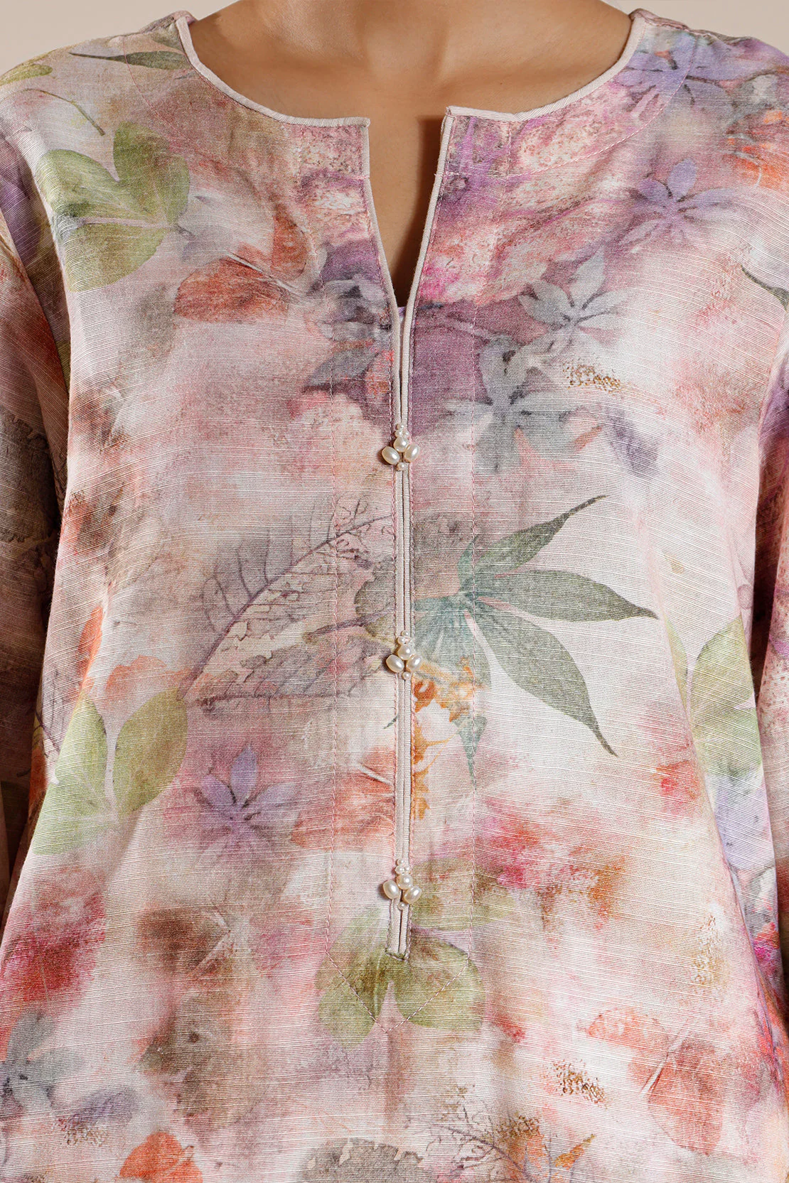 Printed Khaddar Stitched Shirt - Image 4