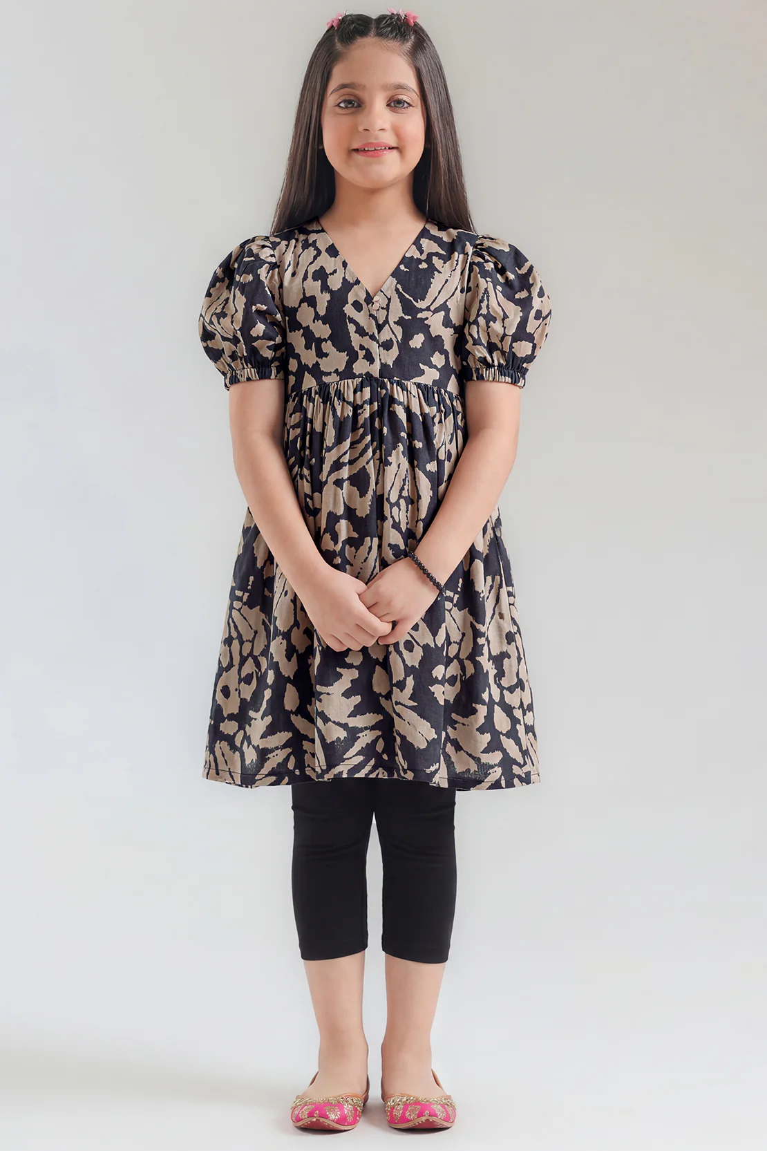 Printed Khaddar Stitched Shirt For Kids