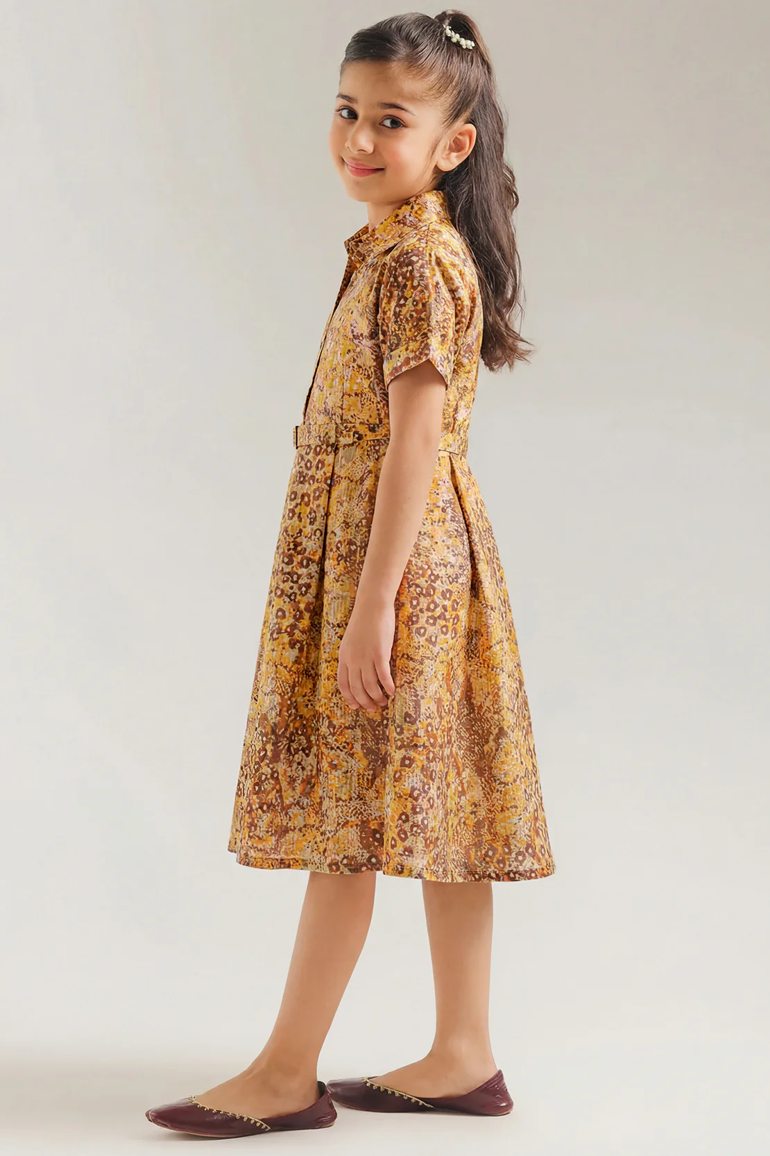 Printed Khaddar Stitched Shirt For Kids