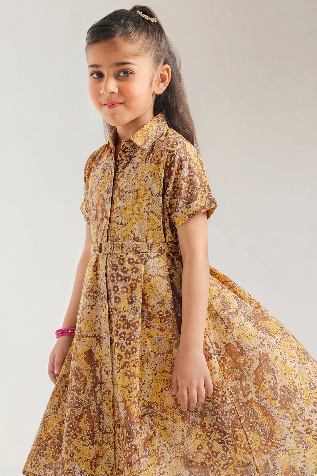 Printed Khaddar Stitched Shirt For Kids - Image 2