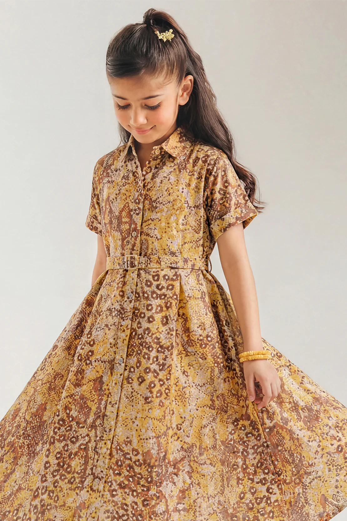 Printed Khaddar Stitched Shirt For Kids - Image 3