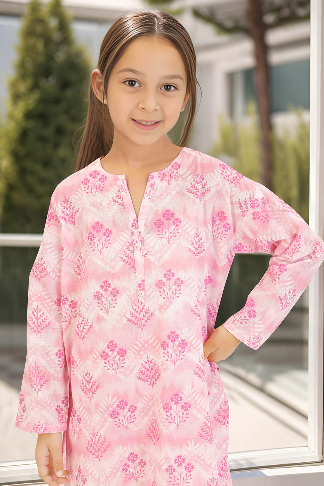 Printed Khaddar Stitched Shirt/Trouser For Kids - Image 2