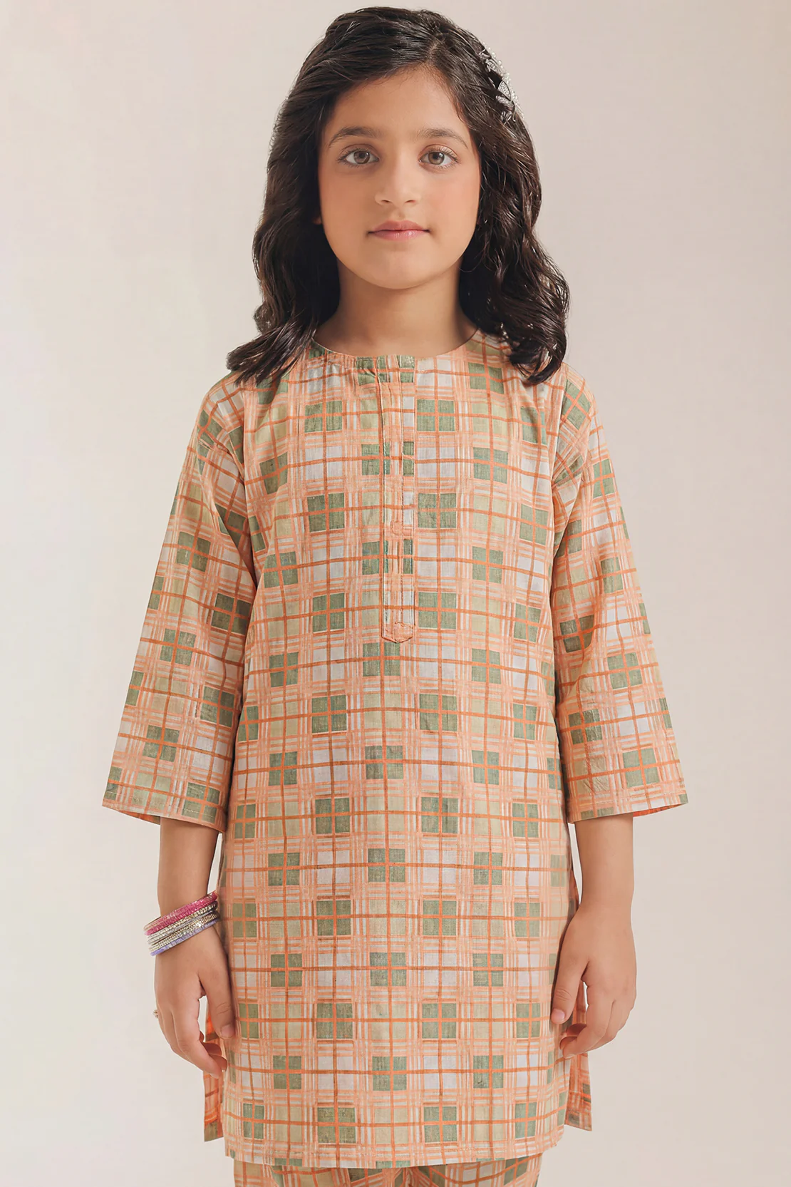 Printed Khaddar Stitched Shirt/trouser For Kids - Image 3