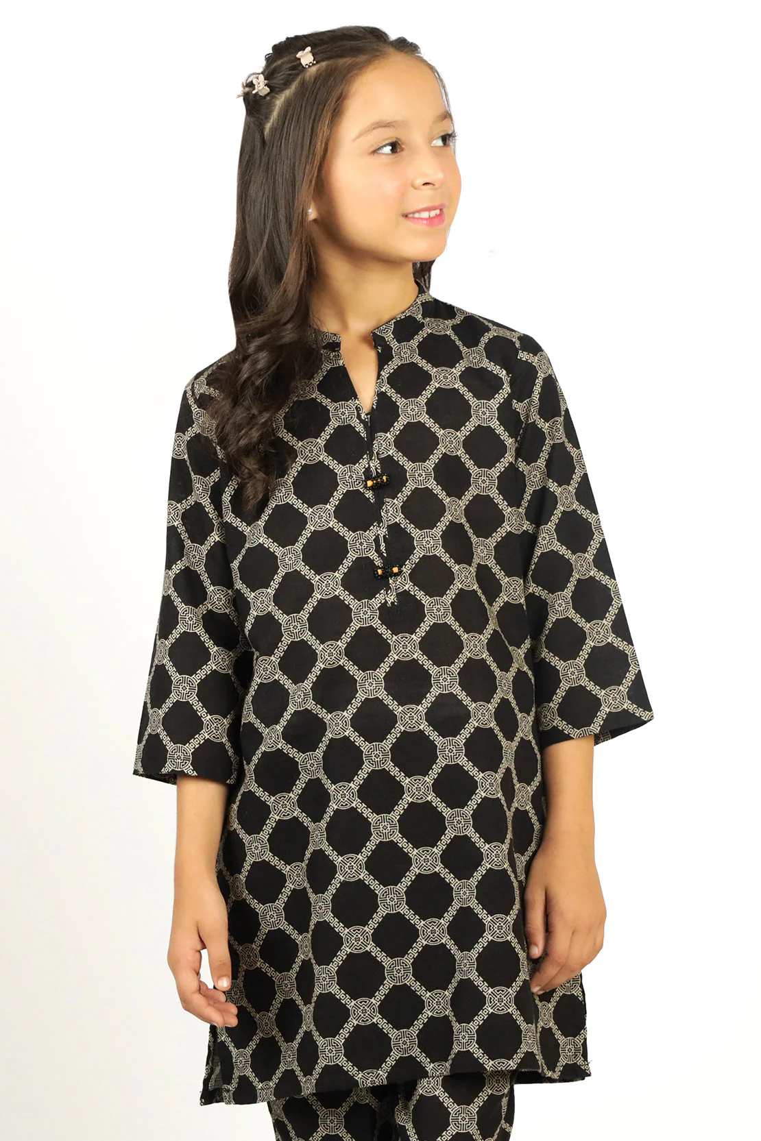 Printed Khaddar Stitched Shirt/trouser For Kids - Image 3